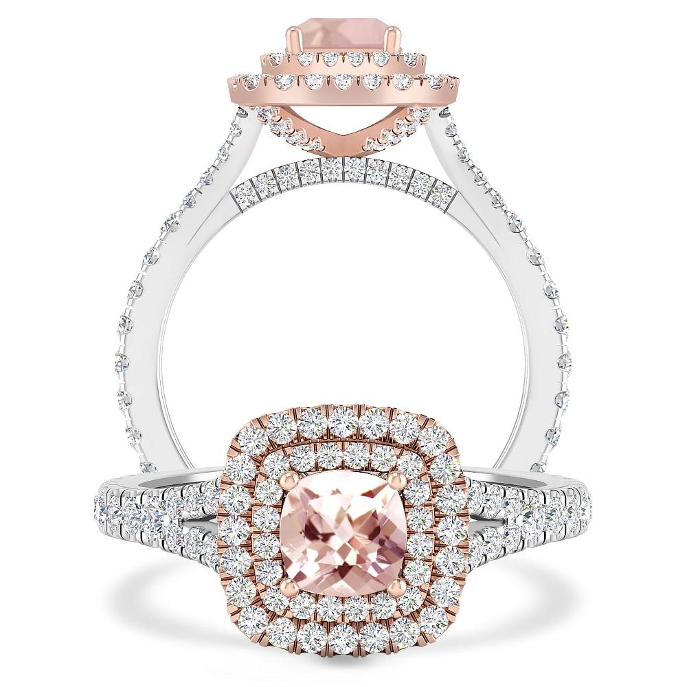 White Gold/Rose Gold - Morganite