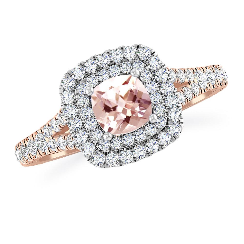 White Gold/Rose Gold - Morganite