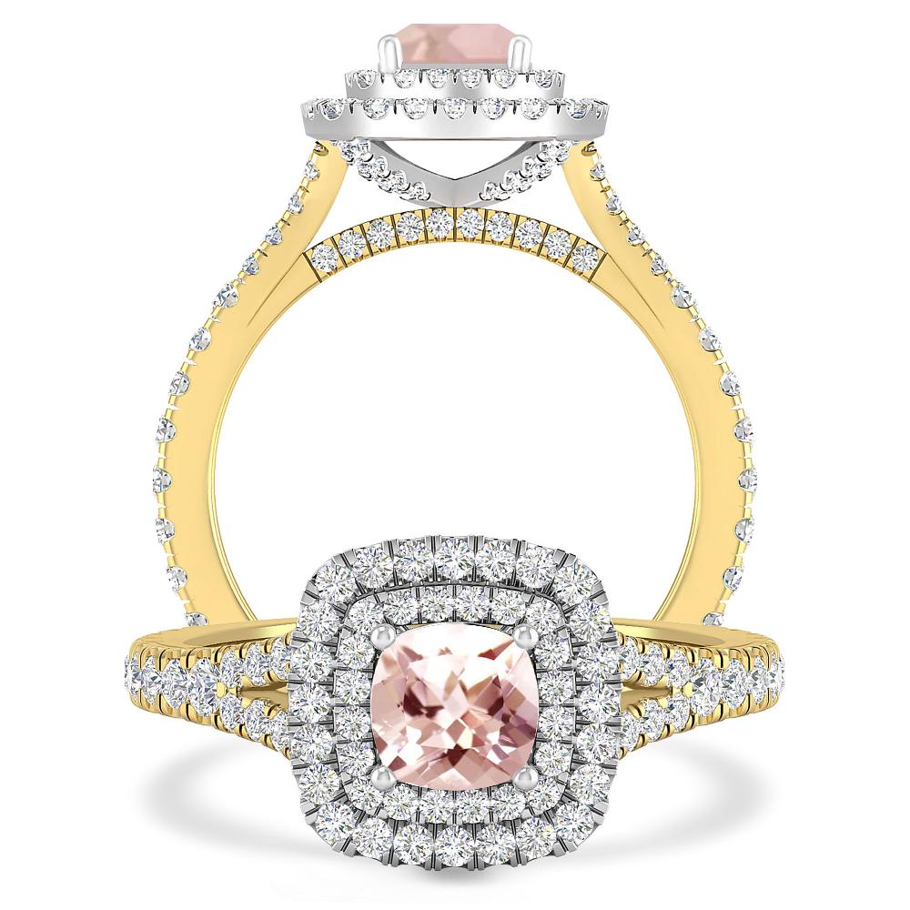 Yellow Gold/White Gold - Morganite