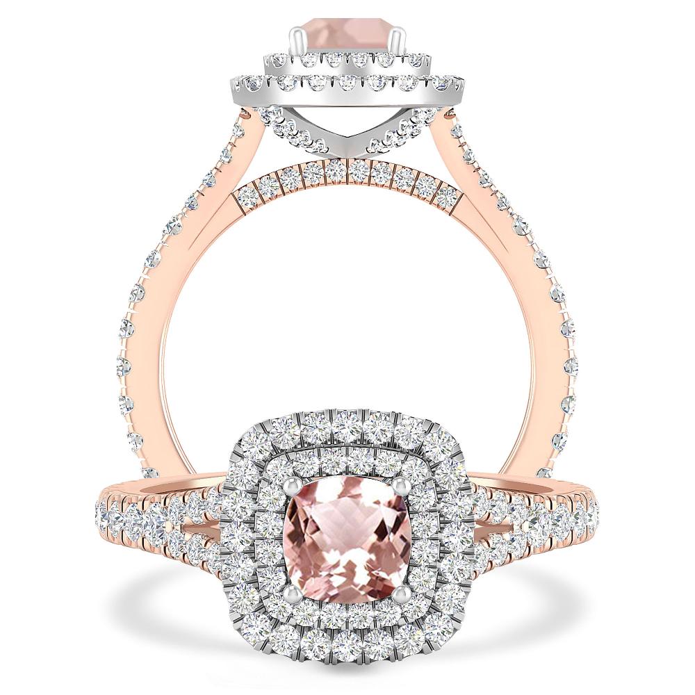 Rose Gold/White Gold - Morganite