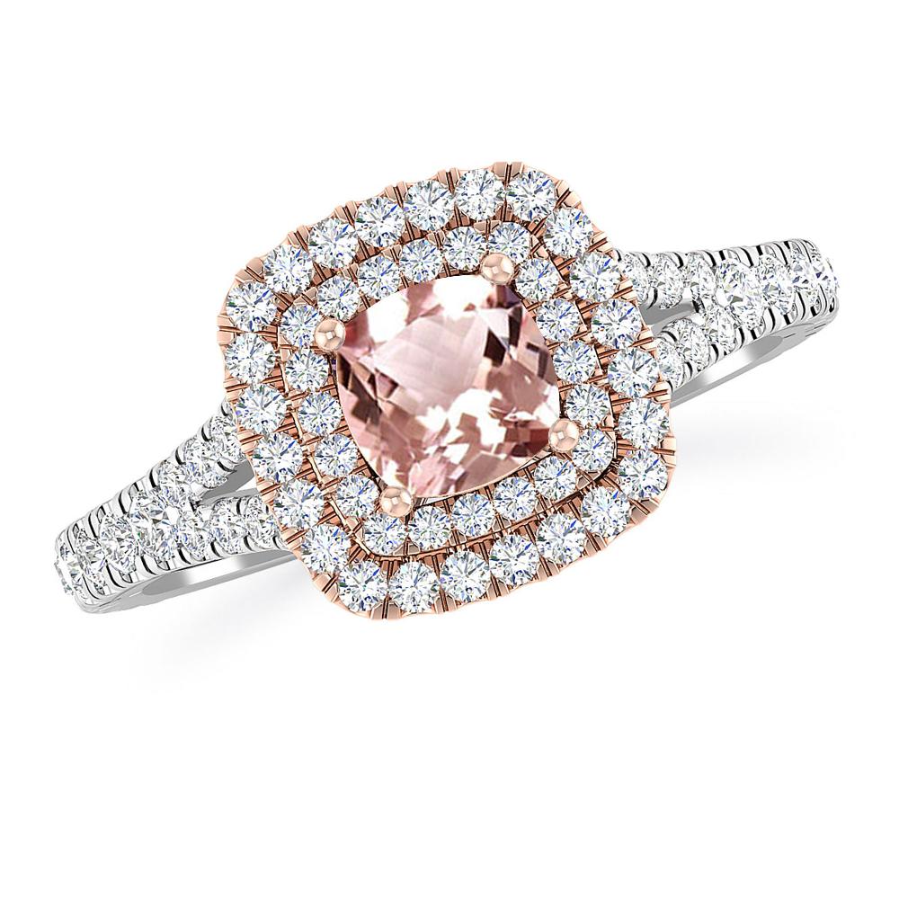 Rose Gold/White Gold - Morganite