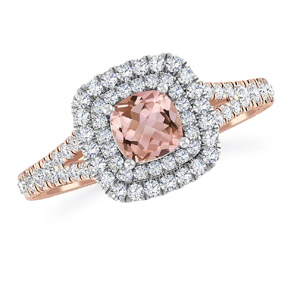 Rose Gold/White Gold - Morganite