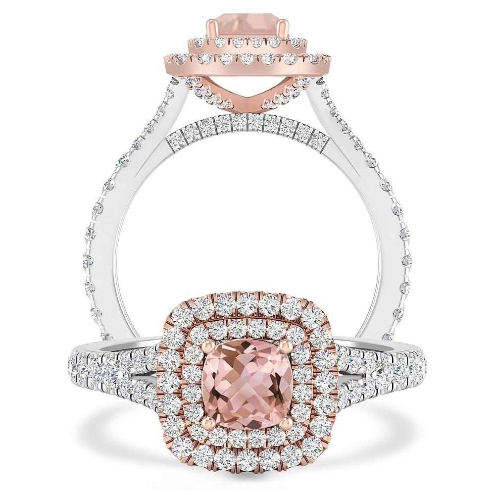 White Gold/Rose Gold - Morganite