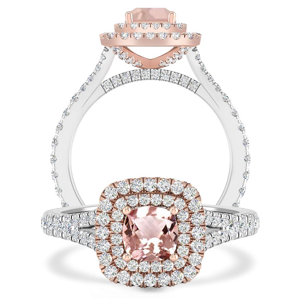 White Gold/Rose Gold - Morganite