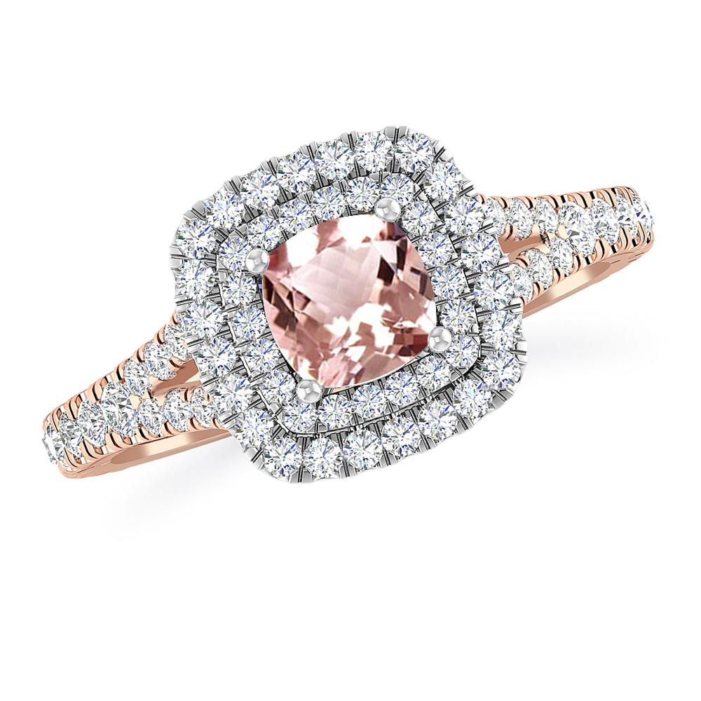 White Gold/Rose Gold - Morganite