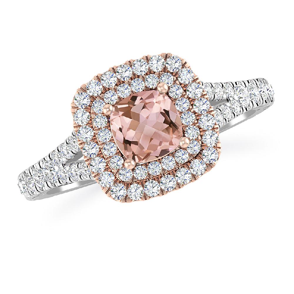 White Gold/Rose Gold - Morganite