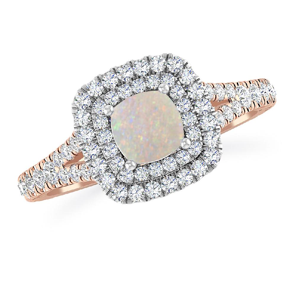 Rose Gold/White Gold - Opal