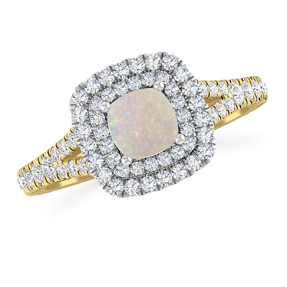 Yellow Gold/White Gold - Opal