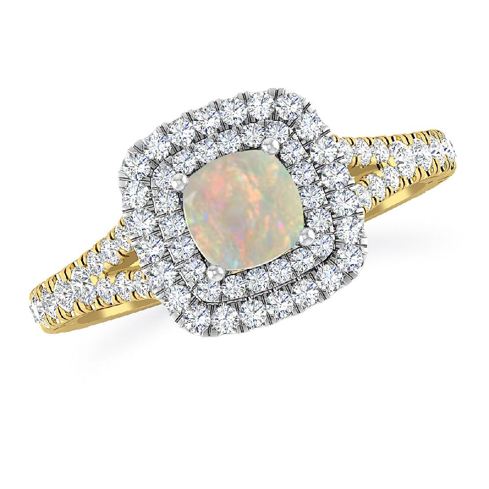 Yellow Gold/White Gold - Opal