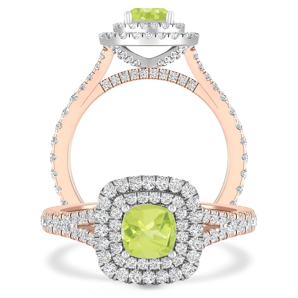 Rose Gold/White Gold - Peridot