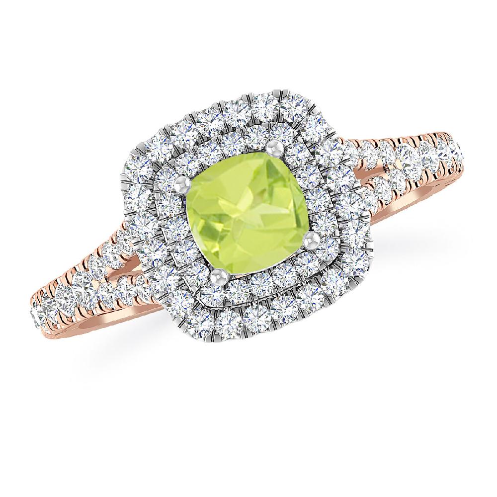 Rose Gold/White Gold - Peridot