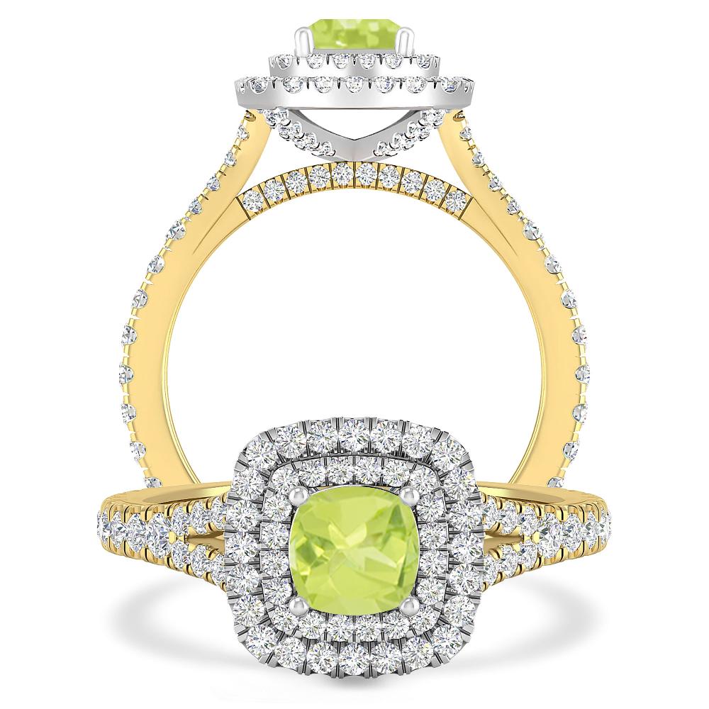 Yellow Gold/White Gold - Peridot