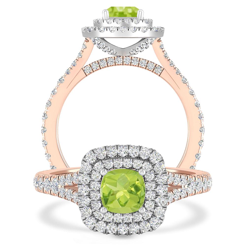 Rose Gold/White Gold - Peridot