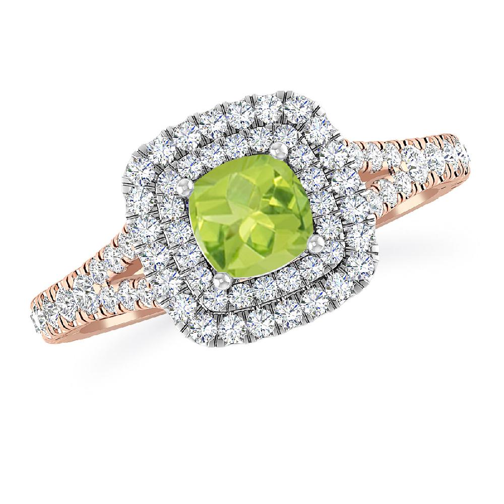 Rose Gold/White Gold - Peridot