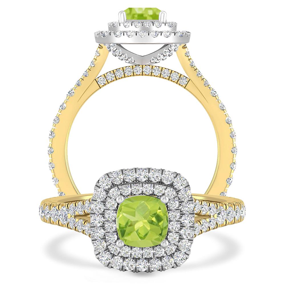 Yellow Gold/White Gold - Peridot