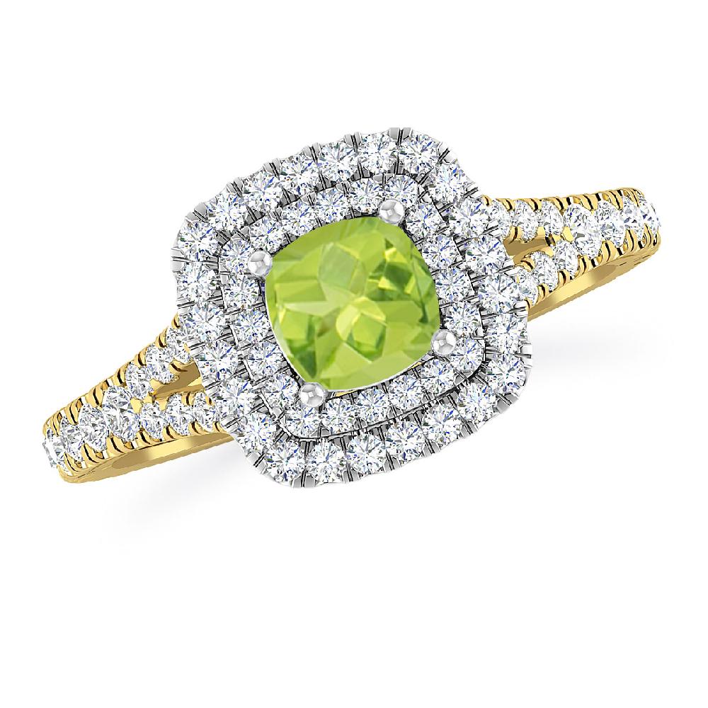 Yellow Gold/White Gold - Peridot