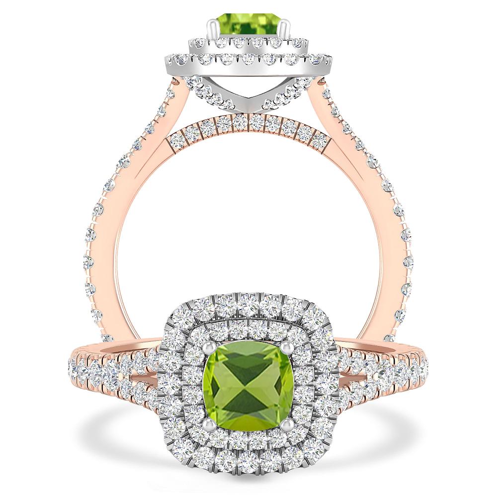 Rose Gold/White Gold - Peridot