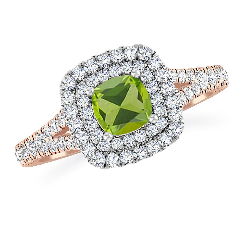 Rose Gold/White Gold - Peridot