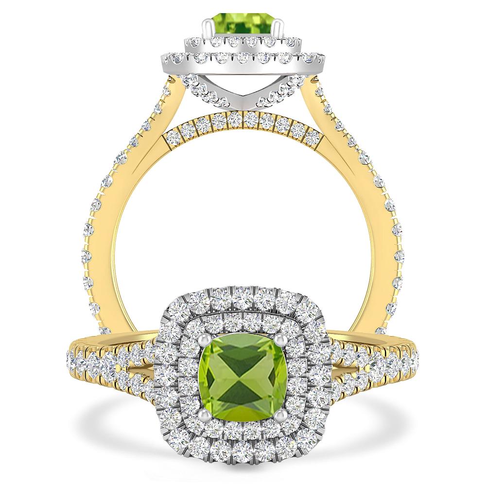 Yellow Gold/White Gold - Peridot