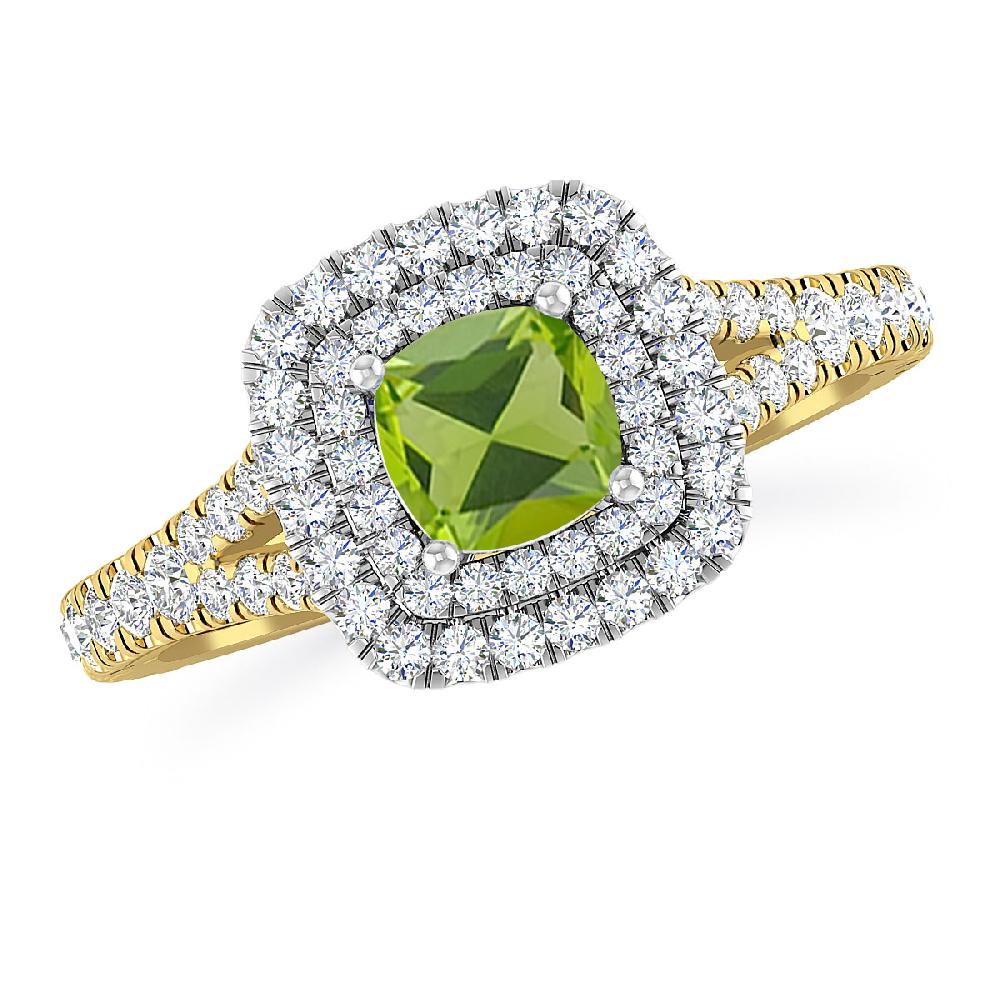 Yellow Gold/White Gold - Peridot