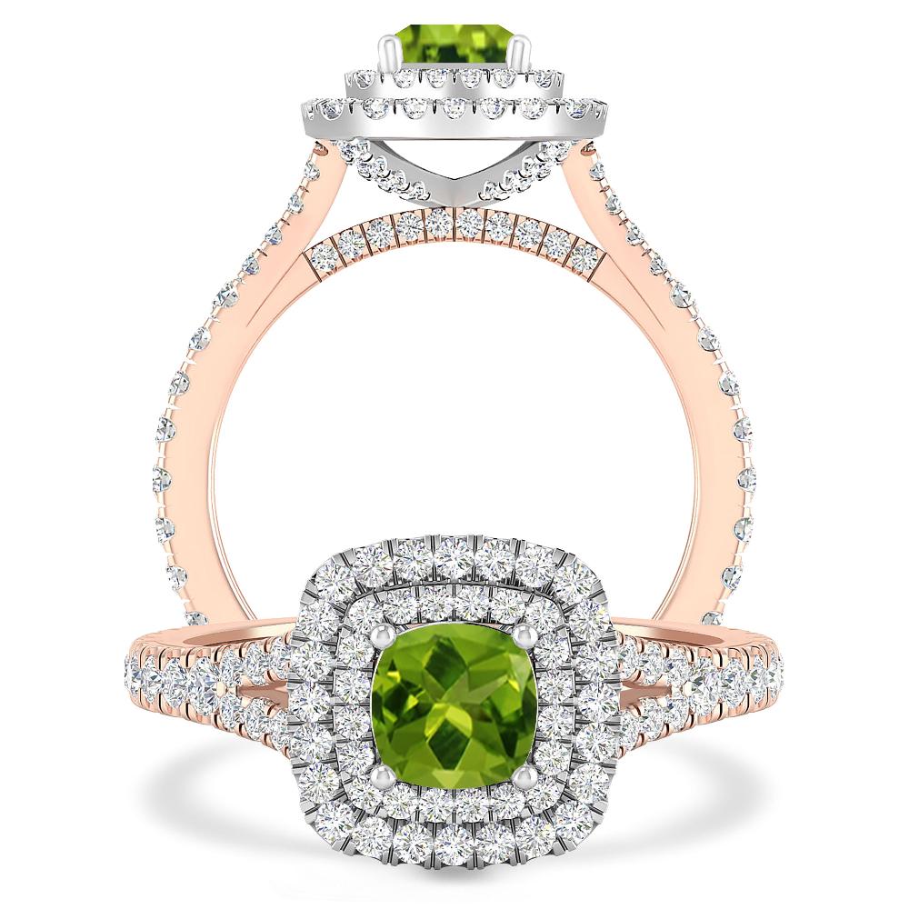 Rose Gold/White Gold - Peridot