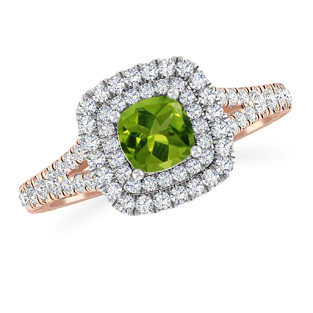 Rose Gold/White Gold - Peridot