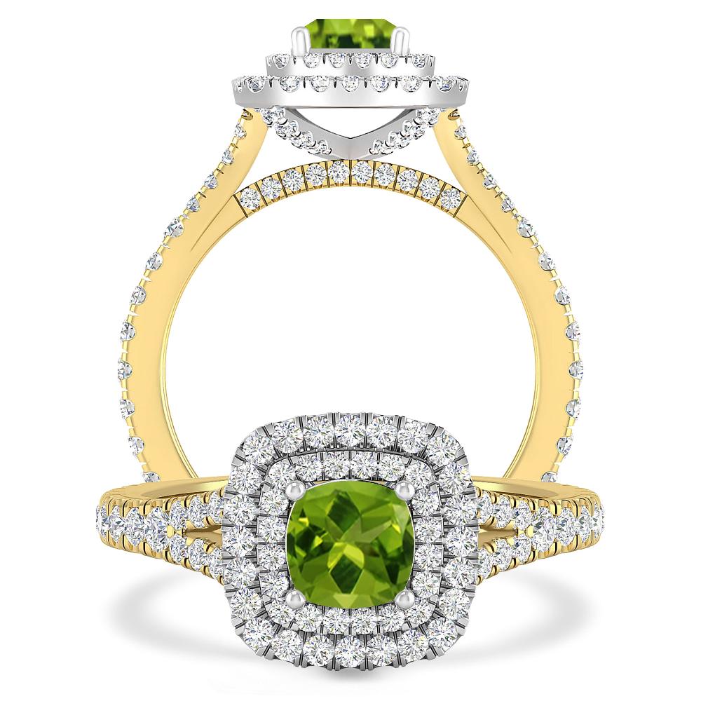 Yellow Gold/White Gold - Peridot