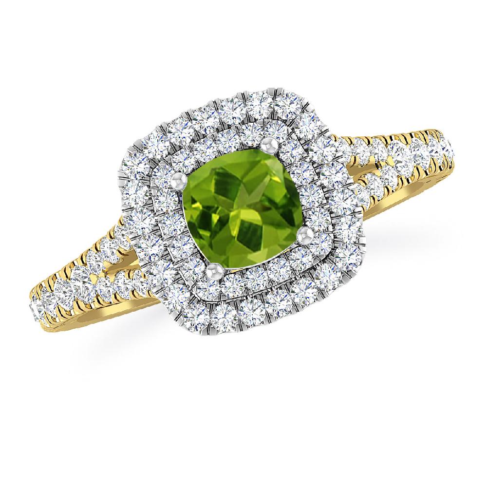 Yellow Gold/White Gold - Peridot