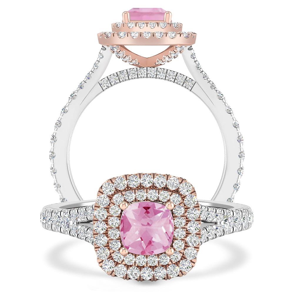 White Gold/Rose Gold - Pink Tourmaline