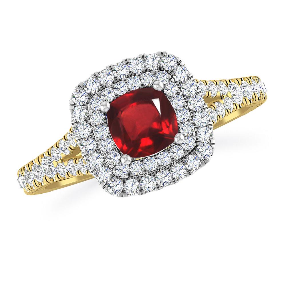 Yellow Gold/White Gold - Ruby