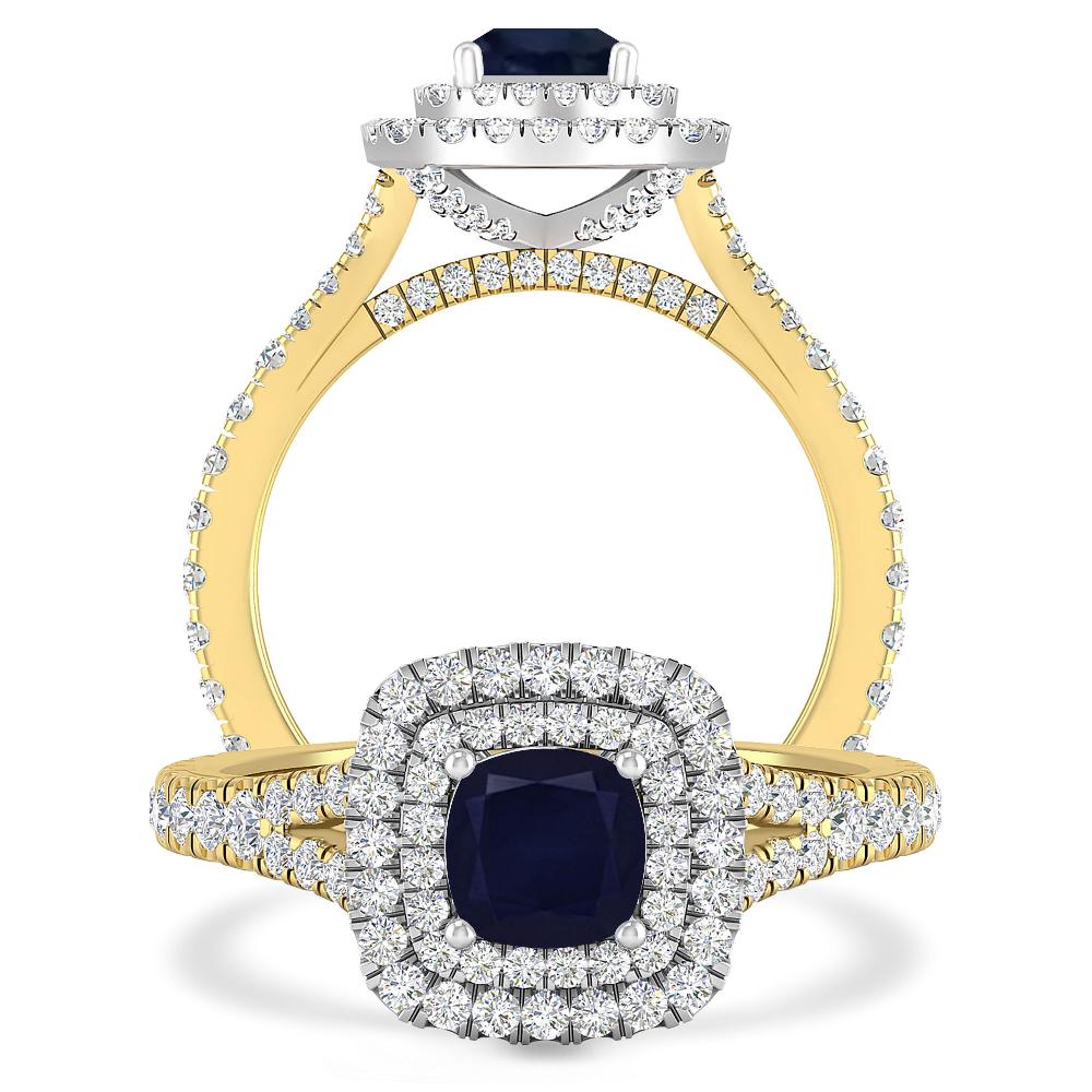 Yellow Gold/White Gold - Sapphire