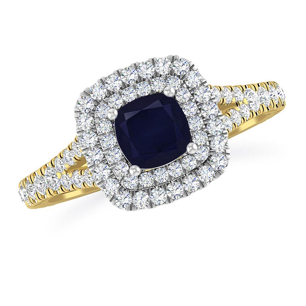 Yellow Gold/White Gold - Sapphire