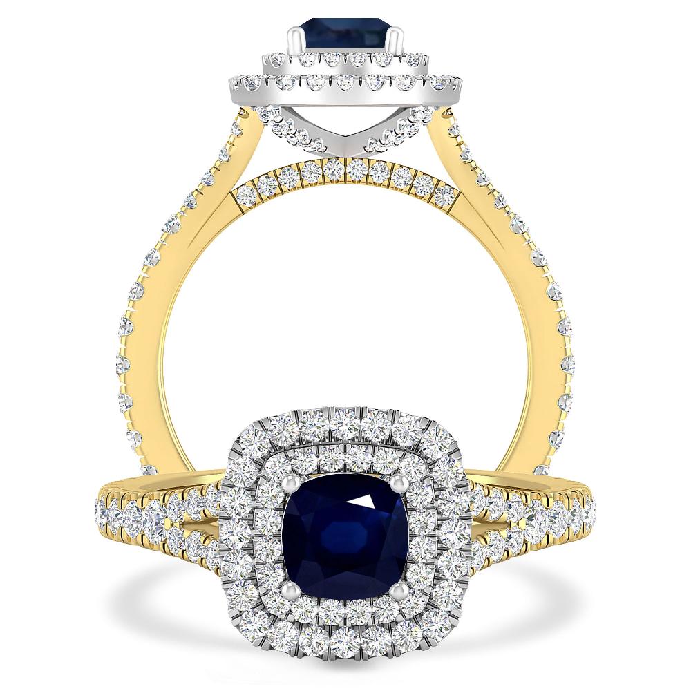 Yellow Gold/White Gold - Sapphire