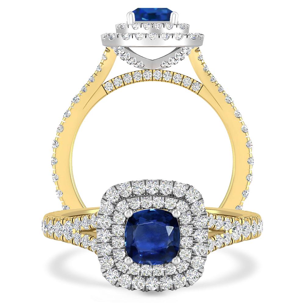 Yellow Gold/White Gold - Sapphire