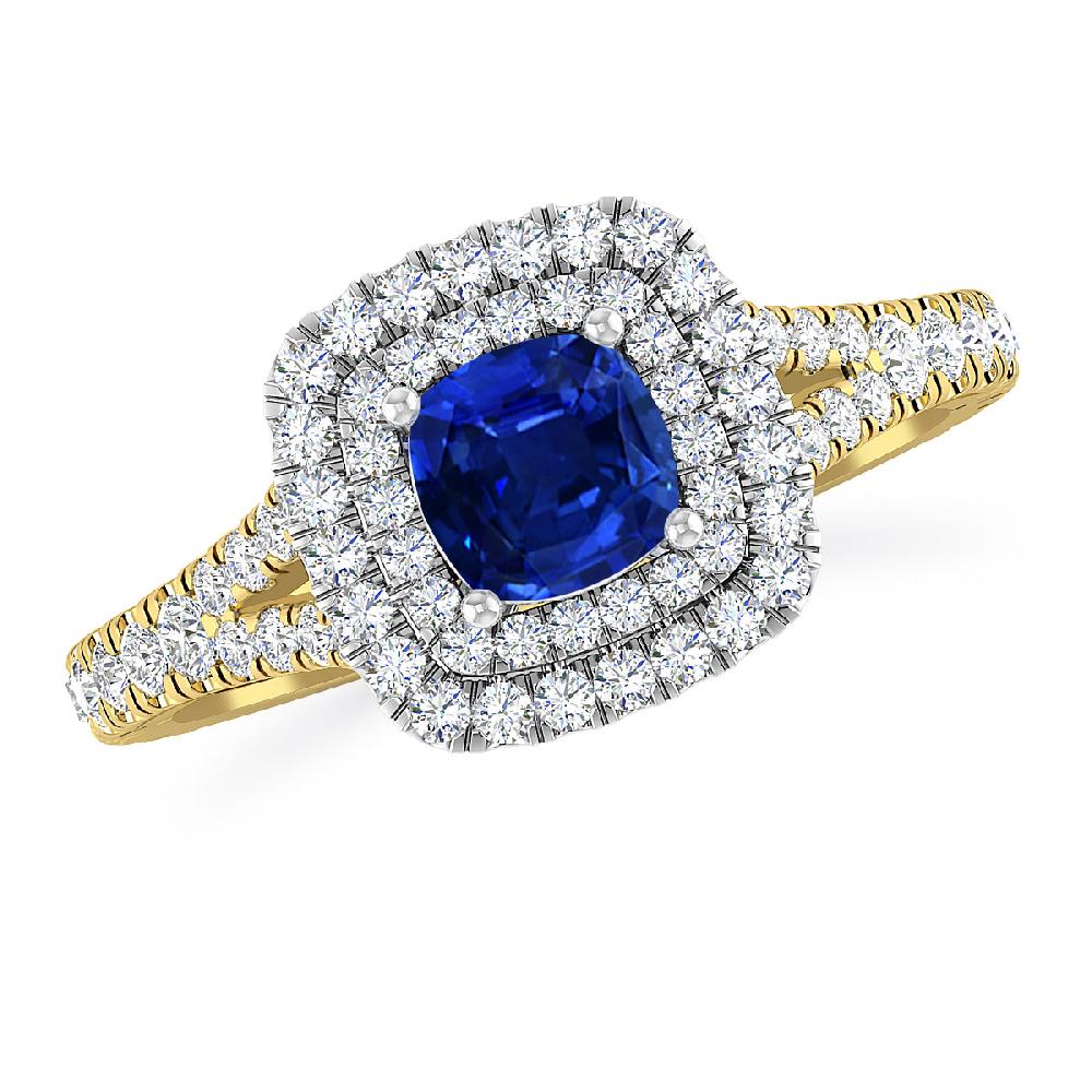 Yellow Gold/White Gold - Sapphire