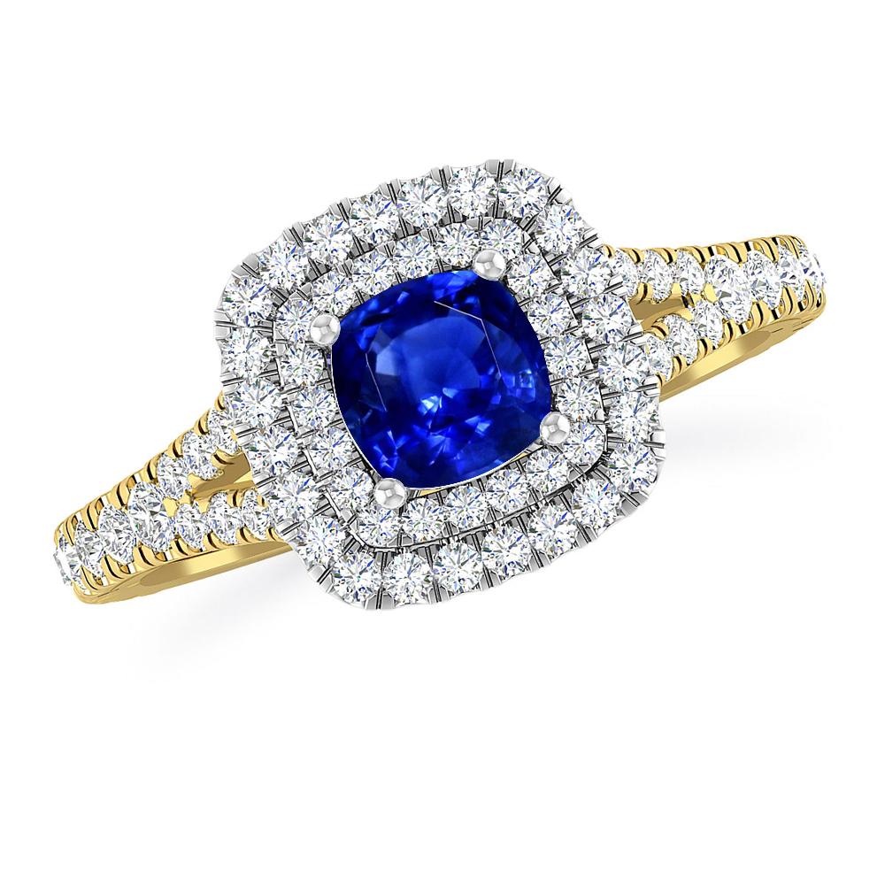 Yellow Gold/White Gold - Sapphire