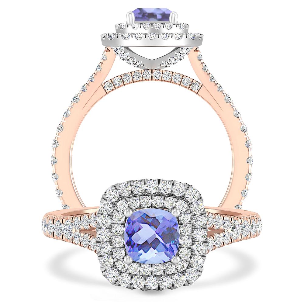 Rose Gold/White Gold - Tanzanite