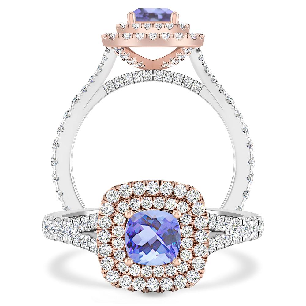 White Gold/Rose Gold - Tanzanite