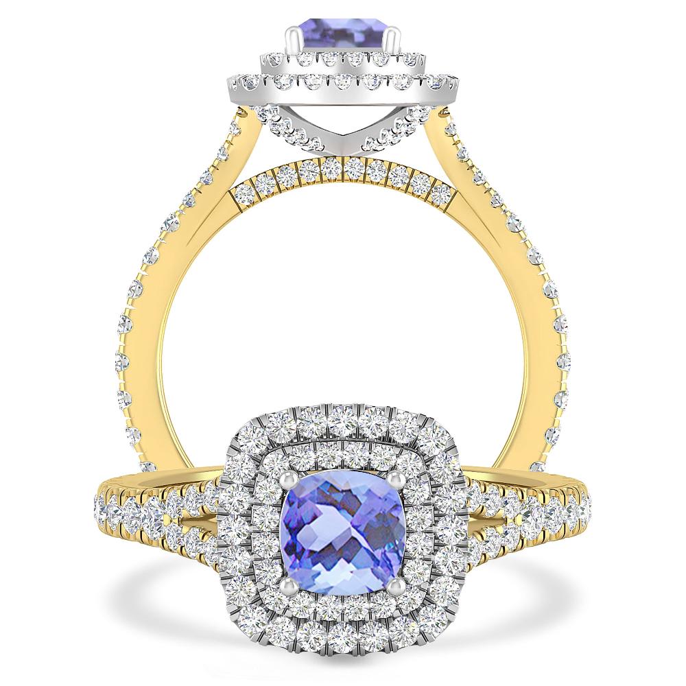 Yellow Gold/White Gold - Tanzanite