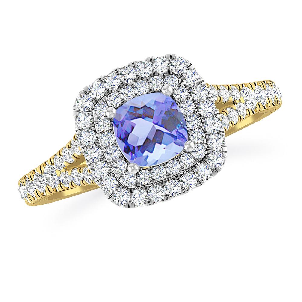 Yellow Gold/White Gold - Tanzanite