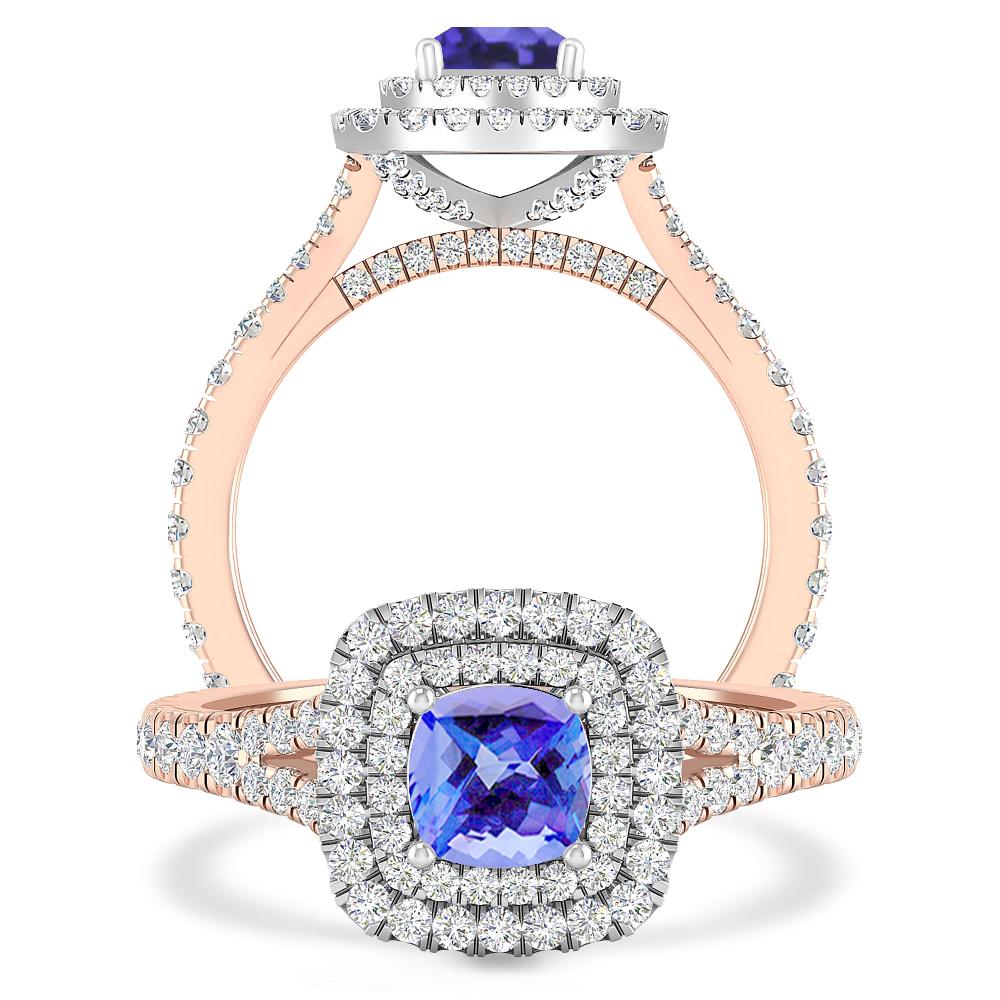 Rose Gold/White Gold - Tanzanite