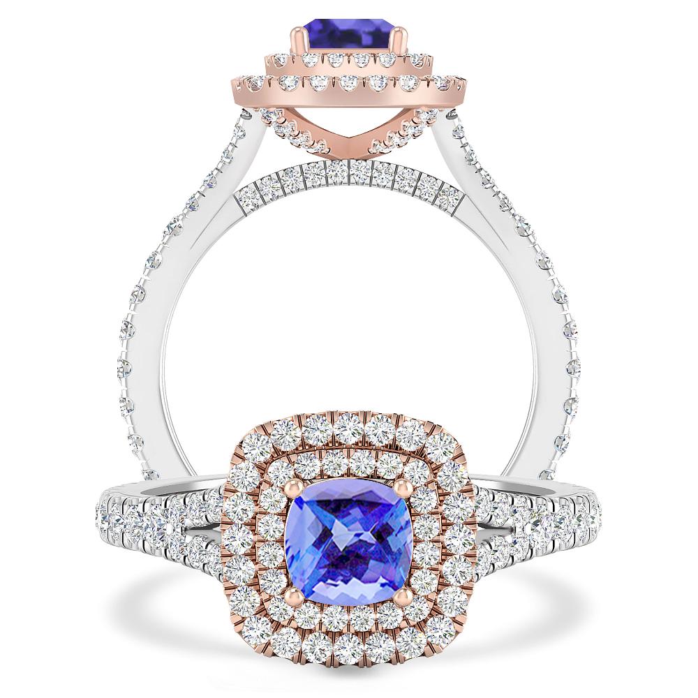 White Gold/Rose Gold - Tanzanite