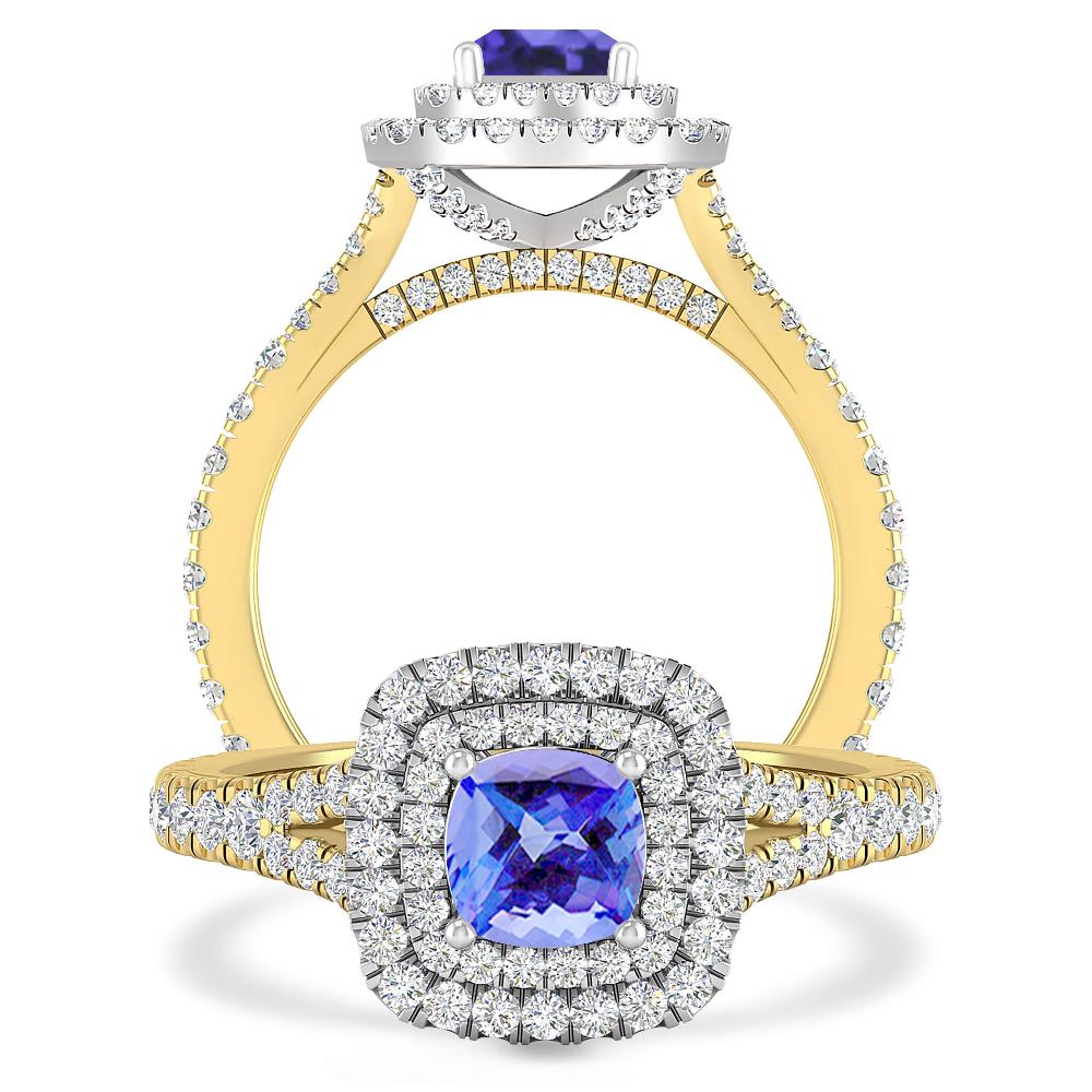 Yellow Gold/White Gold - Tanzanite