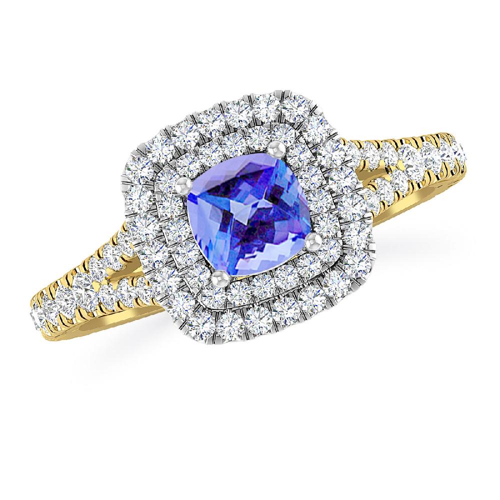 Yellow Gold/White Gold - Tanzanite