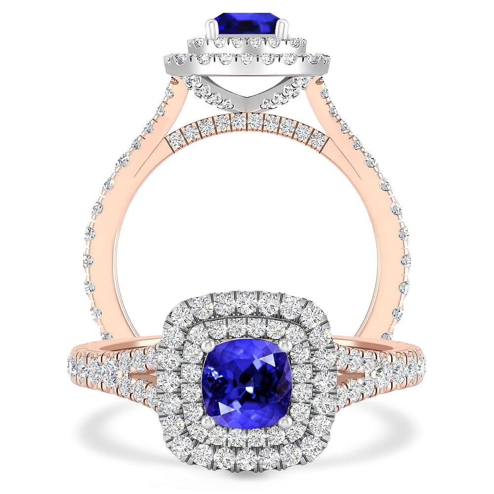 Rose Gold/White Gold - Tanzanite