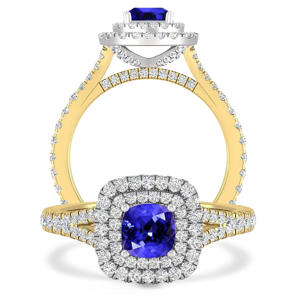 Yellow Gold/White Gold - Tanzanite