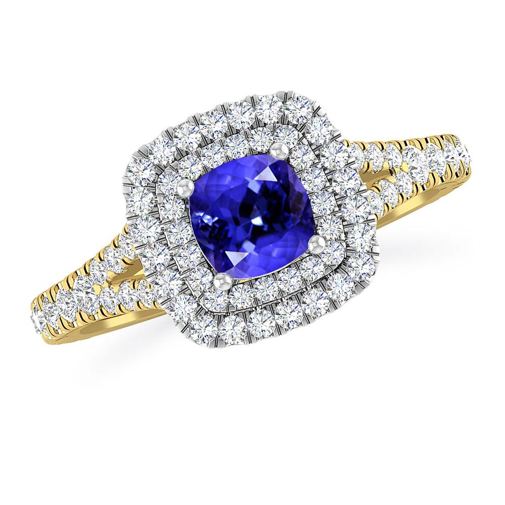 Yellow Gold/White Gold - Tanzanite