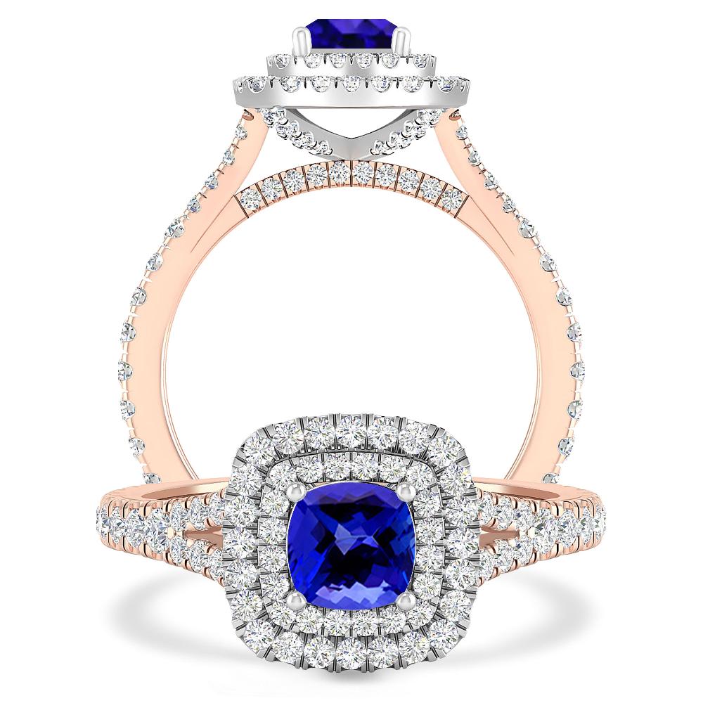 Rose Gold/White Gold - Tanzanite