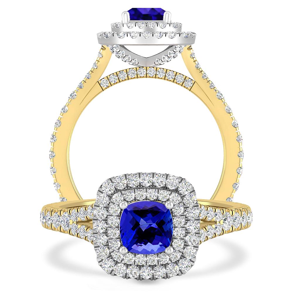 Yellow Gold/White Gold - Tanzanite