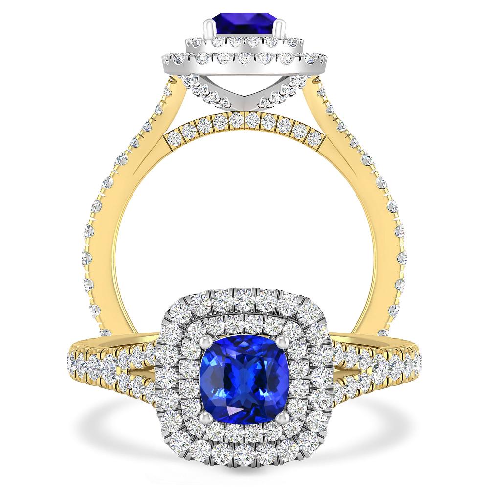 Yellow Gold/White Gold - Tanzanite